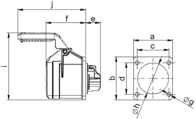 CEE Anbausteckdose 16A 1200
