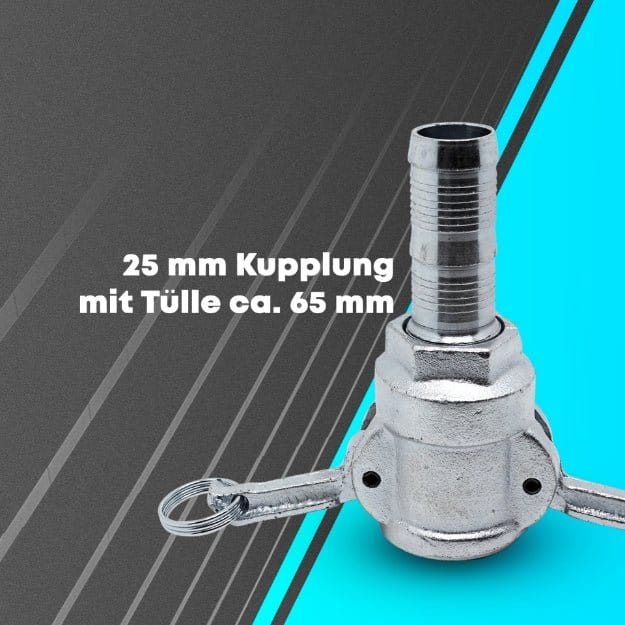 Kupplung 25 V MT Stahl mit Tülle für Stahlbandeinbindung 1496
