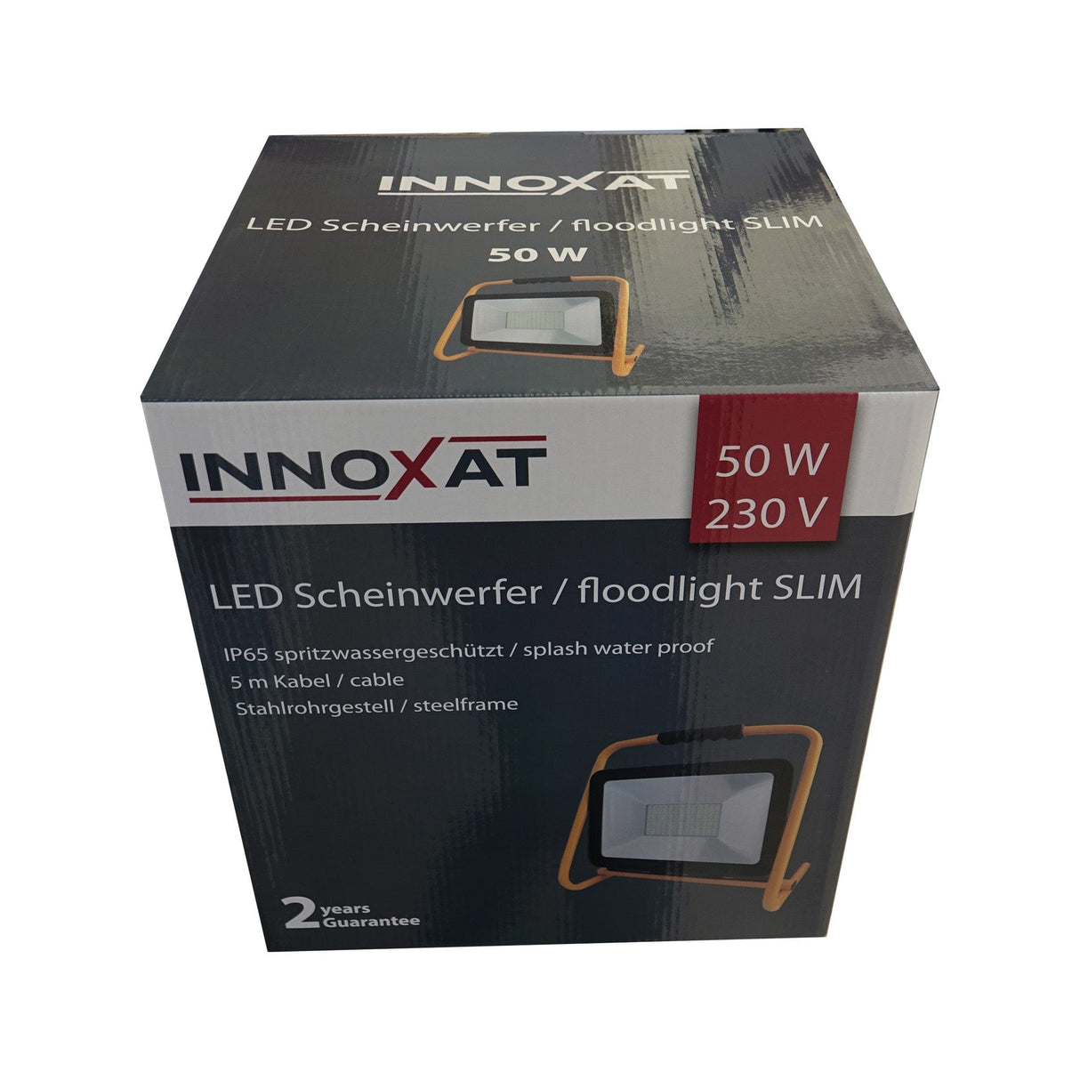 LED Baustrahler SLIM 50 W, 230V, 5 meter Kabel - Scheinwerfer