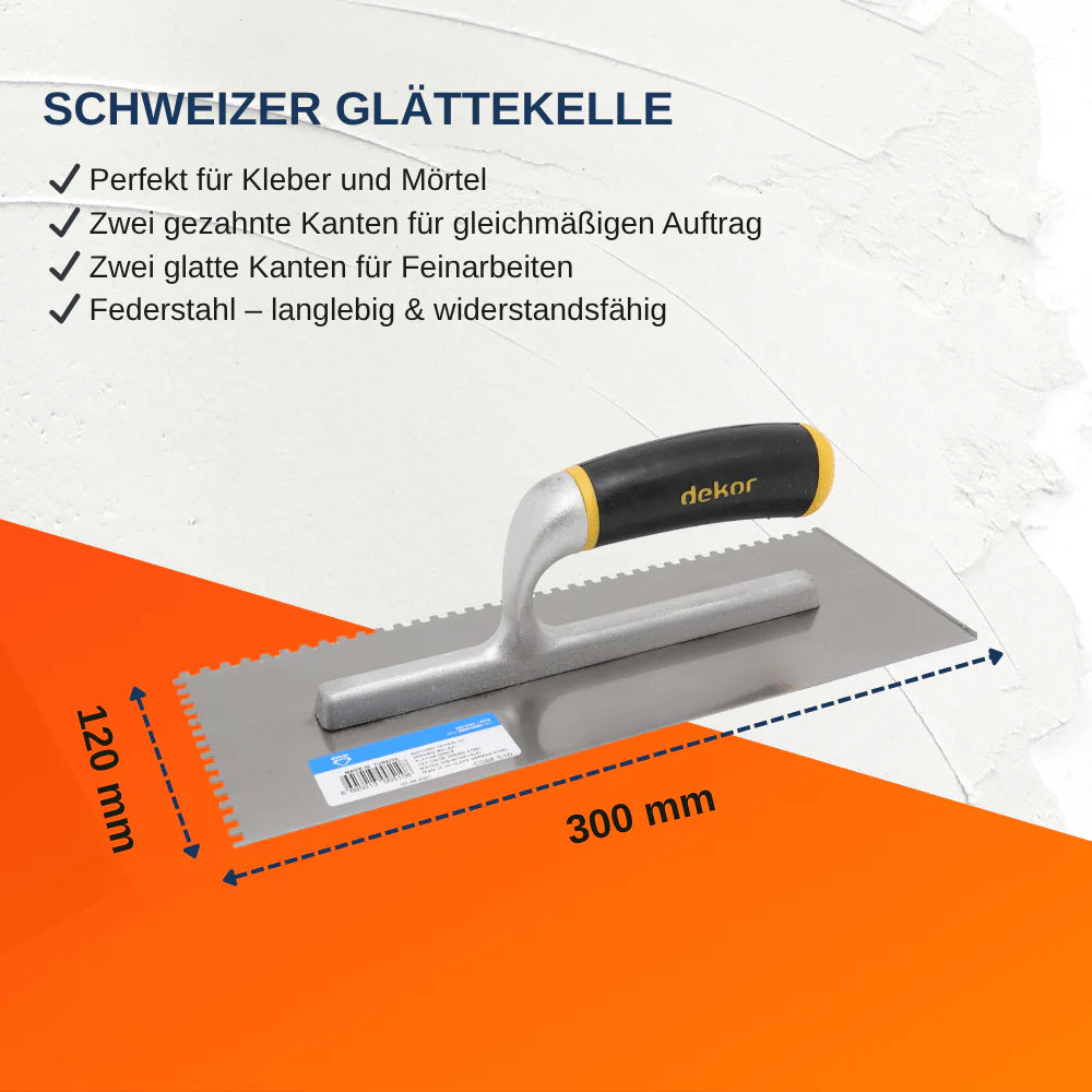 Profi Zahnkelle 30x12cm Edelstahl mit Softgriff - verschiedene Zahngrößen