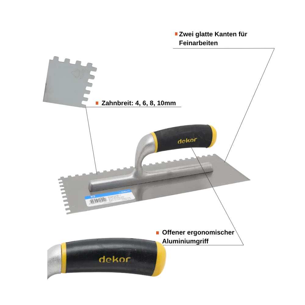 Profi Zahnkelle 30x12cm Edelstahl mit Softgriff - verschiedene Zahngrößen