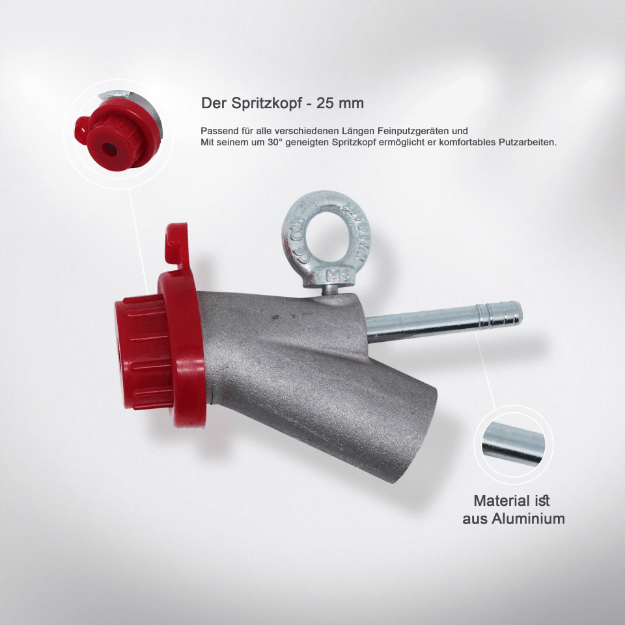 Spritzkopf mit Ringschraube M8 Feinputzdüse 14mm 1753