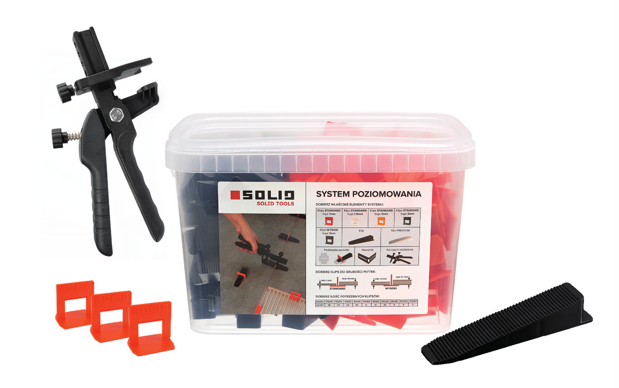 Zuglaschen 100 St. + Keile 50 St. + Zange für Fliesen Nivelliersystem