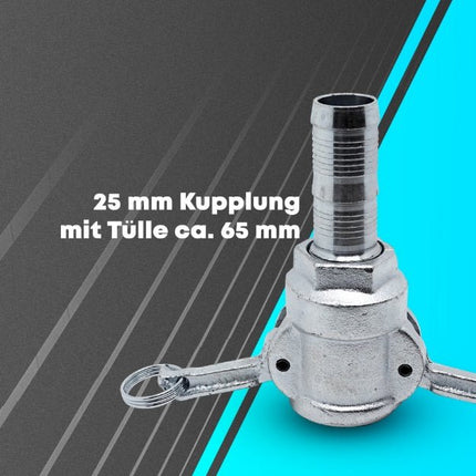 Kupplung 25 V MT Stahl mit Tülle für Stahlbandeinbindung