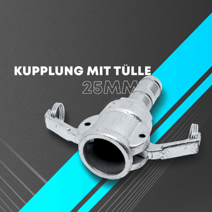 Kupplung 25 V MT Stahl mit Tülle für Stahlbandeinbindung