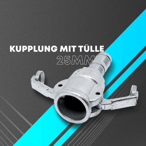 Kupplung 25 V MT Stahl mit Tülle für Stahlbandeinbindung
