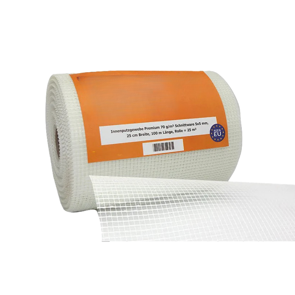 Innenputzgewebe PREMIUM ca. 70 g/m² 5 x 5 mm, 250/330 mm x 100 m
