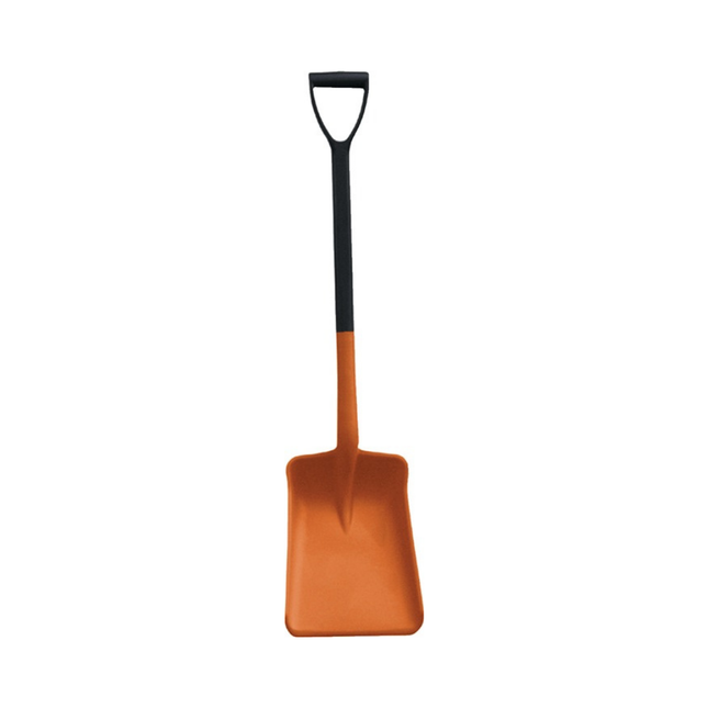 Allzweckschaufel Polypropylen orange Blattmaß 350 x 260 x 80 mm – nicht haftend, Länge 1050 mm