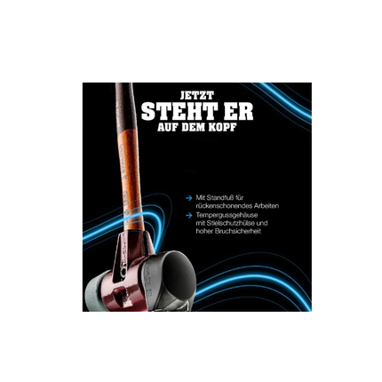 Schonhammer SIMPLEX hart Holz mit Standfuß Gummi schwarz/Nylon weiß