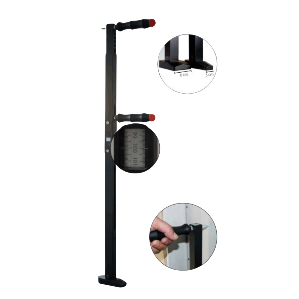 Estrichstreichmaß ALU, stufenlos einstellbar von 85 bis 115 cm