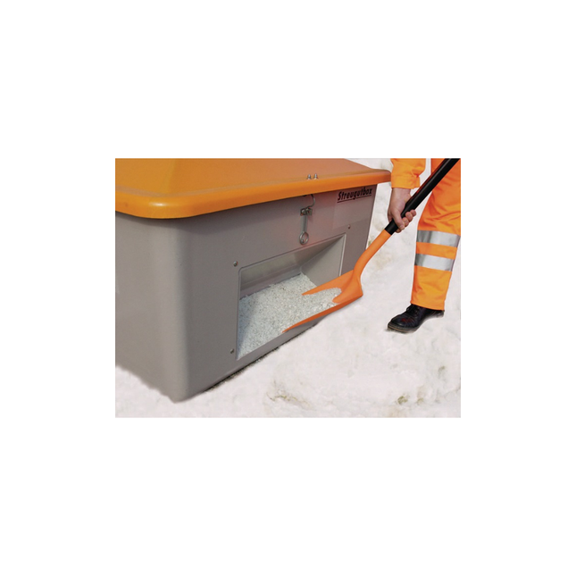 Allzweckschaufel Polypropylen orange Blattmaß 350 x 260 x 80 mm – nicht haftend, Länge 1050 mm