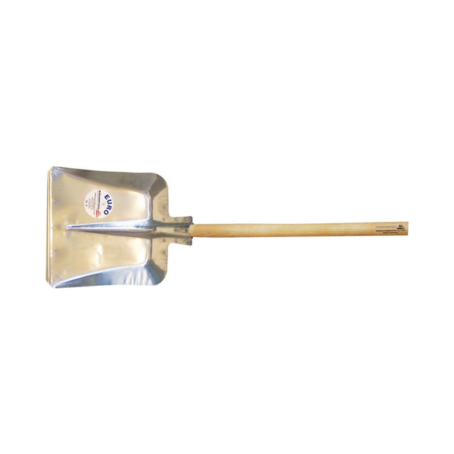 Hallenser Randschaufel 380 x 380 mm Größe 9 Aluminiumblech – Eschenstiel