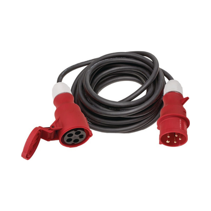 CEE-Verlängerung 16 A 400 V 10 m H07RN-F 5x1,5 mm² schwarz IP44