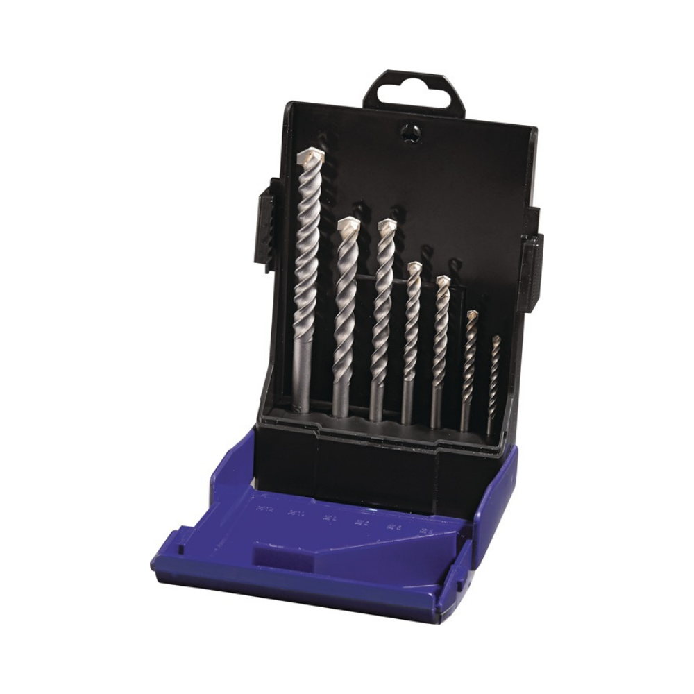 Hartmetallschlagbohrer-Satz 7-teilig 4/75,5/85,8/120,10/120,12/150,2x6/100 mm HM