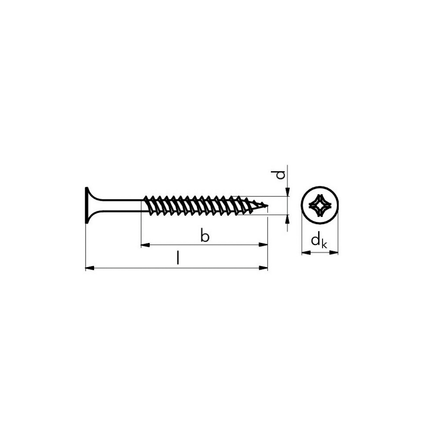 Gipsplattenschrauben C4 Doppelganggewinde H2 – Zink-Nickel