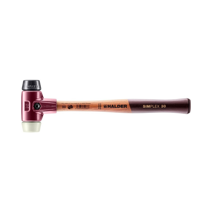 Schonhammer SIMPLEX hart Holz mit Standfuß Gummi schwarz/Nylon weiß