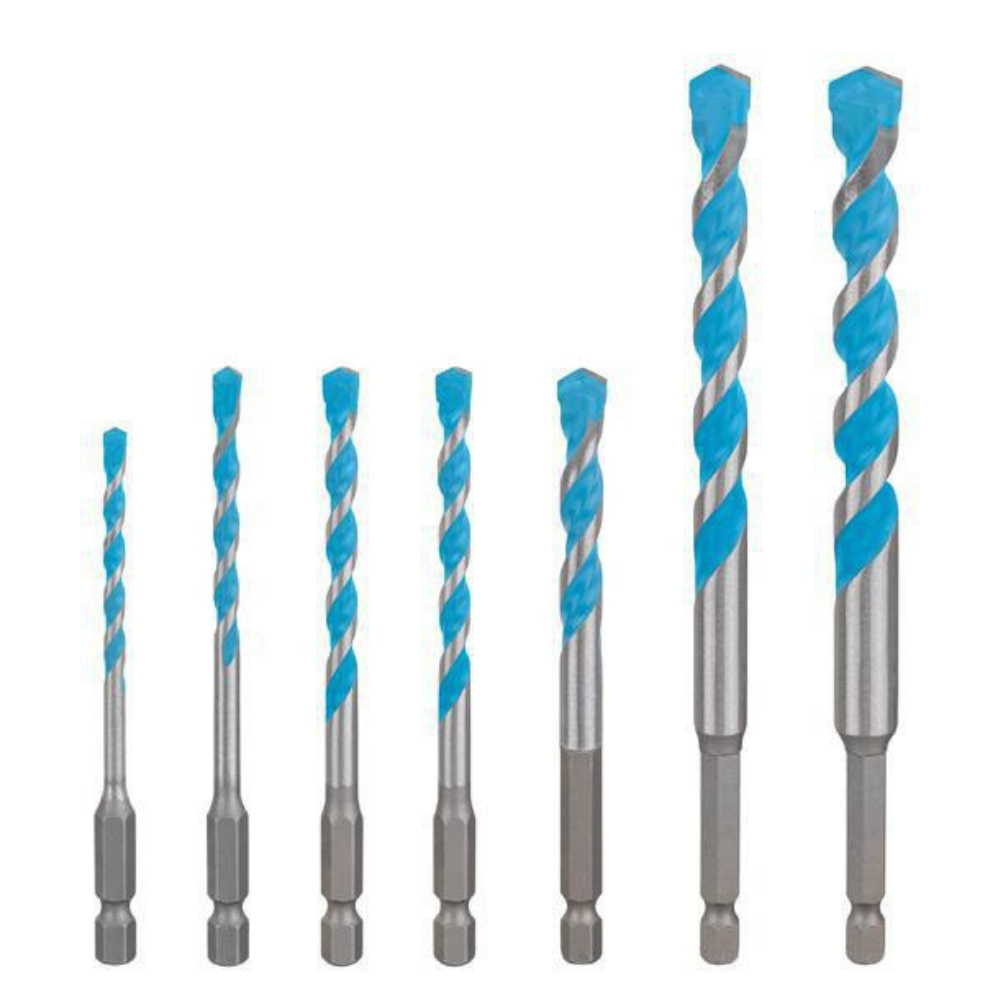 Bohrer-Set EXPERT HEX-9 Multi Construction Arbeitslänge 45/50/60/60/50/90/90 mm 7-teilig Ø 4/5/6/6/8/10/12 mm