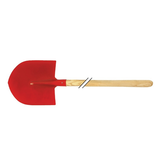 Frankfurter Schaufel Größe 5 300 x 270 mm mit Eschenstiel – rot, pulverbeschichtet