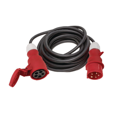 CEE-Verlängerung mit Phasenwendestecker 400 V H07RN-F schwarz IP44