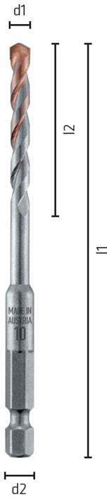 Dachziegelbohrer Gesamtlänge 100 mm