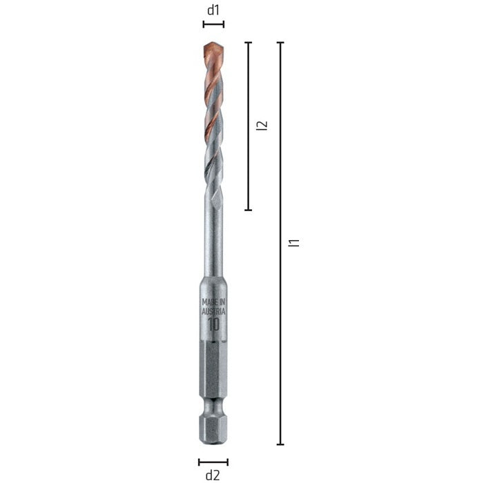 Dachziegelbohrer Gesamtlänge 100 mm