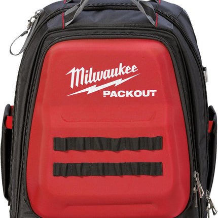 MILWAUKEE PACKOUT™ Rucksack, 292x381x508 mm, Ballistic-Nylon, schwarz-rot