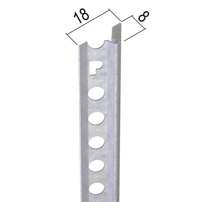 PROTEKTOR Putzlehre für den Innenputz (ab 8 mm, verzinkt) 1108