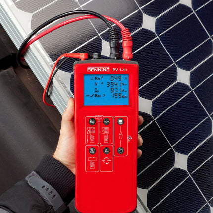 Benning PV 1-1+ Photovoltaik-Installationstester Set mit SUN 2, USB-Software und Funk