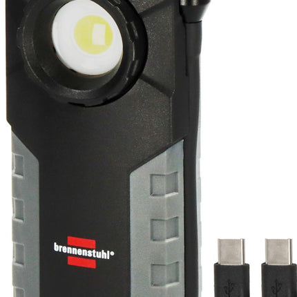Brennenstuhl Akku-Handleuchte HL 1000 ACW – 1000 lm COB / 380 lm Spot, Li-Ion 3,7 V, 2,5 Ah