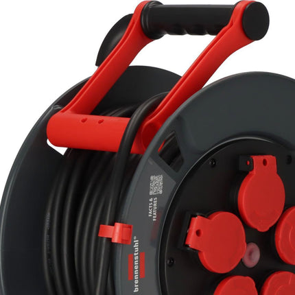 Kabeltrommel 300 KU 2100 25m Gummi-Neopren 3x1,5mm², IP44, 5 Steckdosen – BRENNENSTUHL