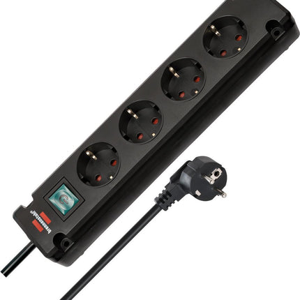 Brennenstuhl Bremounta Steckdosenleiste 4-fach, 1,5m, schwarz, 16A/230V