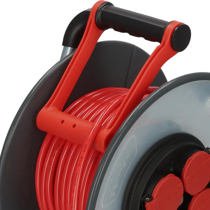 Kabeltrommel SC 3110 33m H07BQ-F 3G1,5 mm², 4 Steckdosen, IP44, Stahlblech – BRENNENSTUHL