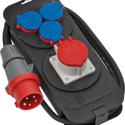 BRENNENSTUHL Stromverteiler 400V/16A mit 1x CEE und 3x Schutzkontakt, IP44, 2m H07RN-F Kabel
