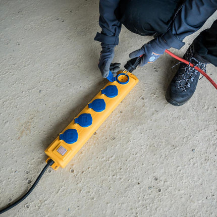 BRENNENSTUHL Steckdosenblock Super Solid SL 554, 5-fach, 16 A, 230 V, IP54, schwarz, 2 m H07RN-F Kabel