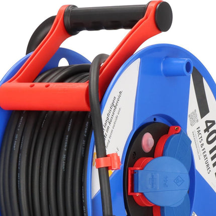 Kabeltrommel Garant 40m H07RN-F 3x1,5mm², IP44, 3 Schutzkontakt-Steckdosen, 230V – BRENNENSTUHL