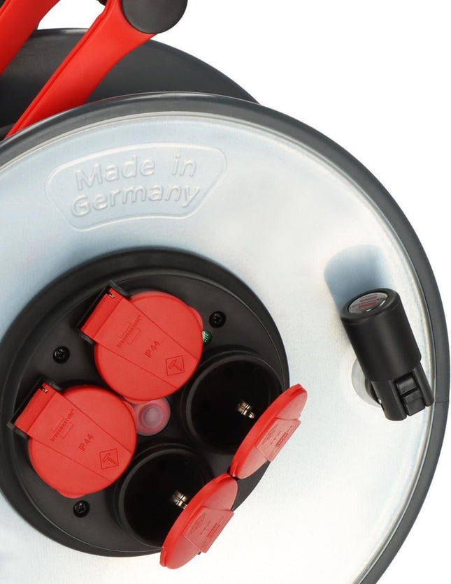 Kabeltrommel SC 3110 33m H07BQ-F 3G1,5 mm², 4 Steckdosen, IP44, Stahlblech – BRENNENSTUHL
