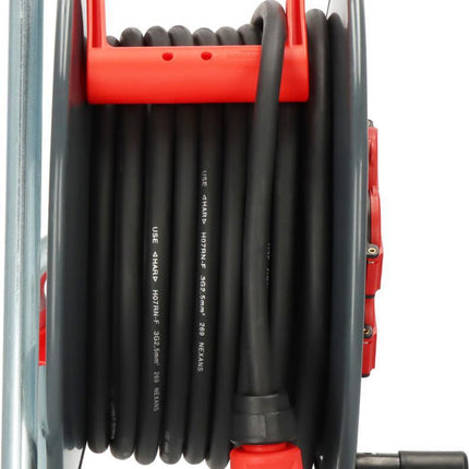 Brennenstuhl – SteelCore Kabeltrommel SC 2200, 25m H07RN-F 3x2,5 mm², IP44, 4 Steckdosen