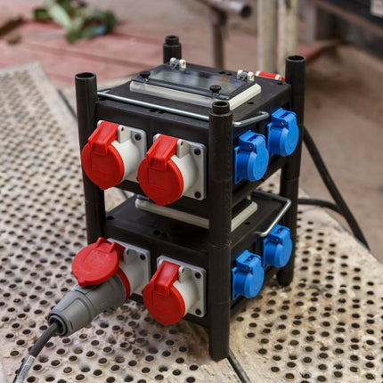 BRENNENSTUHL Stromverteiler 400V/32A, 2xCEE 16A, 1xCEE 32A, 4x230V, IP44, 2m H07RN-F 5G4,0