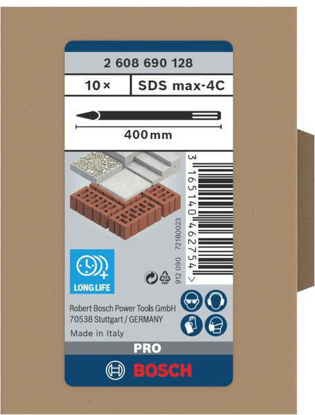 Spitzmeißel Länge 400 mm SDS-MAX 10er Pack BOSCH
