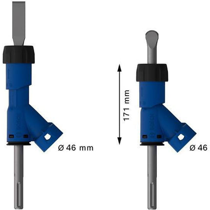 Bosch Expert SDS Clean max Flachmeißel-Adapter, 400 mm, 25 mm, für SDS max Meißel