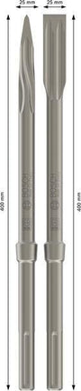 Bosch Meißel-Set 4-teilig 400 mm SDS-Max – Spitz- und Flachmeißel