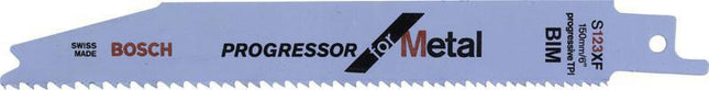 Bosch – Säbelsägeblatt S 123 XF Progressor for Metal, 5er-Pack, 150 mm, für Stahlrohre und Profile