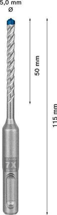 Bosch – Hammerbohrer Expert SDS-7X, Durchmesser 5 mm, Arbeitslänge 50 mm, Gesamtlänge 115 mm, SDS-plus, 30 Stück