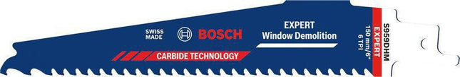 Bosch Säbelsägeblatt Expert Window Demolition S 956 DHM, 150 mm, 6 mm, 1 Stück – geschränkt, geschliffen