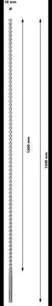 Bosch Hammerbohrer Max-7 SDS-max, Ø 18 mm, Arbeitslänge 1200 mm, Gesamtlänge 1340 mm, 1 Stück