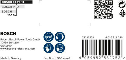 Bosch – Expert SDS max-8X Hammerbohrer Ø 12 mm, Arbeitslänge 200 mm, Gesamtlänge 340 mm, SDS max, 1 Stück