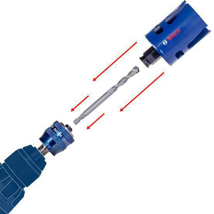 BOSCH Expert Power-Change Plus Adapter Hex 8,7 mm (3/8) für Lochsägen 16-210 mm