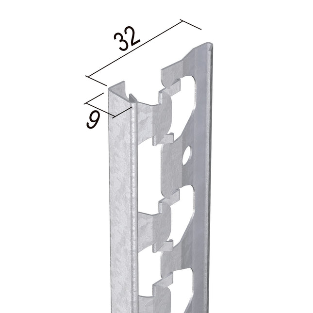 PROTEKTOR Abschlussprofil für den Innenputz (9 mm) - 1211