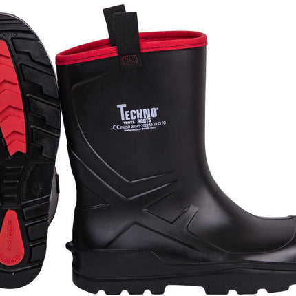 Sicherheitsstiefel BILLUND schwarz/rot S5 SR CI FO EN ISO 20345 PU