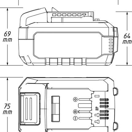 HAZET Akku 9500-05 18 V 5 Ah Li-Ionen-Akku für Serie 9500